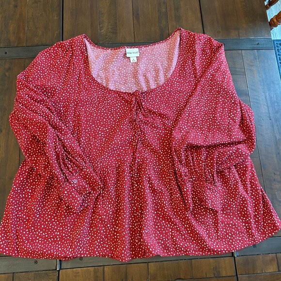 Ava & Viv Tops - Polka Dot Blouse